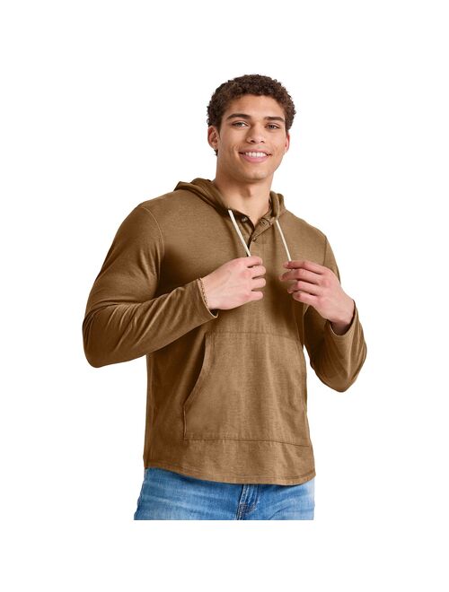 Men's Hanes Originals Cotton Henley Hoodie