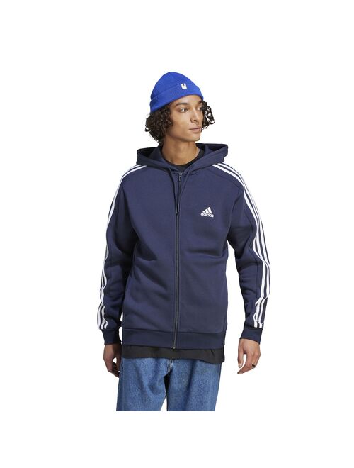 Men's adidas Sportswear Essentials Fleece 3-Stripes Full-Zip Hoodie