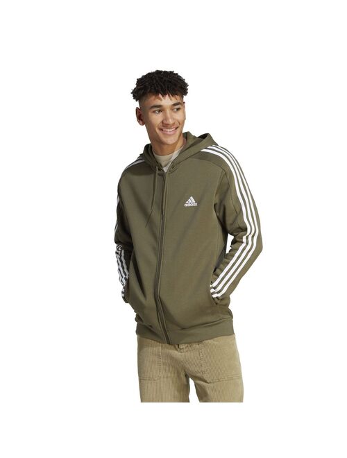 Men's adidas Sportswear Essentials Fleece 3-Stripes Full-Zip Hoodie