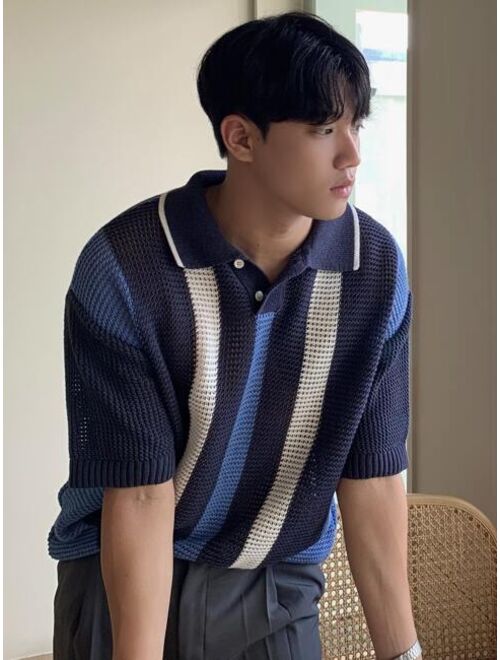 DAZY Men Colorblock Knit Top