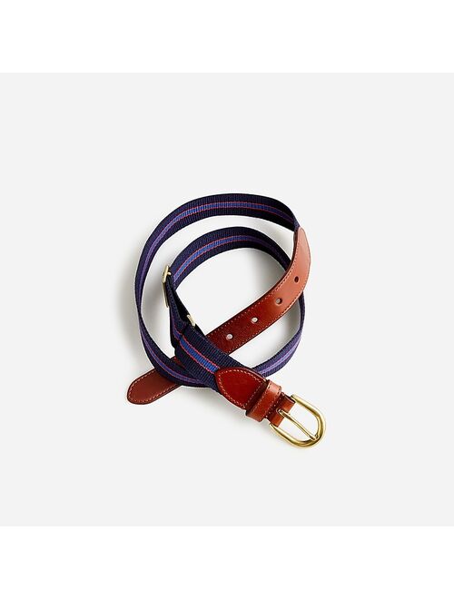 J.Crew Webbed belt with brass buckle