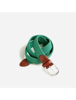 Woven elastic belt with round buckle