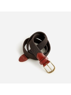 Woven elastic belt with round buckle