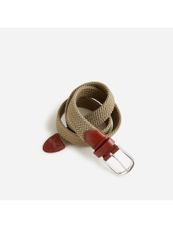 Woven elastic belt with round buckle