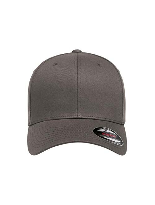 Flexfit Men's Cotton Twill Fitted Cap, Grey, Large-X-Large