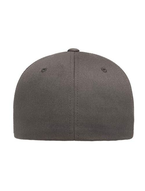 Flexfit Men's Cotton Twill Fitted Cap, Grey, Large-X-Large