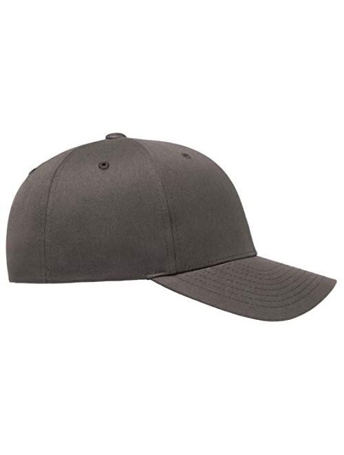 Flexfit Men's Cotton Twill Fitted Cap, Grey, Large-X-Large