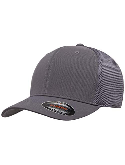 Flexfit Ultrafibre Airmesh Fitted Trucker Hat, Dark Grey, Large-X-Large