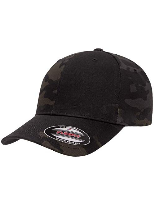 Flexfit Men's Athletic Baseball Fitted Cap, Multicam Black, S/M