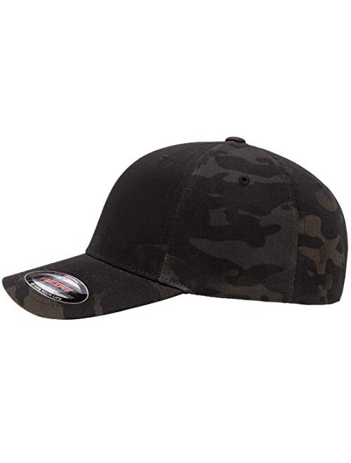 Flexfit Men's Athletic Baseball Fitted Cap, Multicam Black, S/M