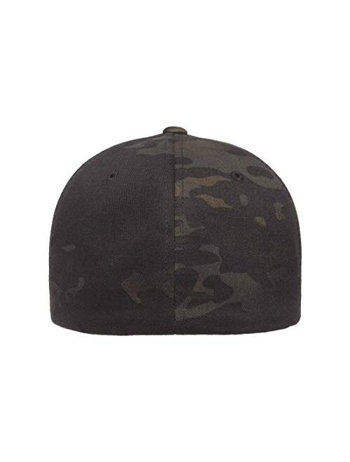 Flexfit Men's Athletic Baseball Fitted Cap, Multicam Black, S/M