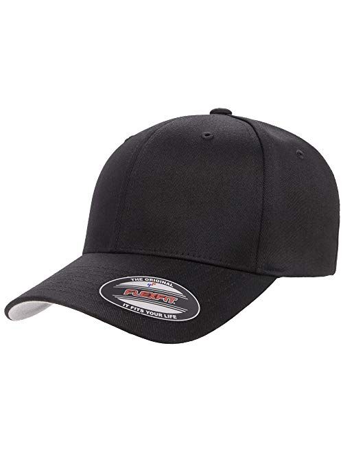 Flexfit Unisex Wooly Combed Cap (S/M) (Black)