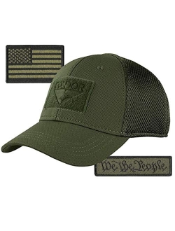 Condor MESH Fitted Tactical Cap Bundle - We The People & USA - Choose Size