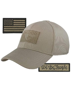 Condor Fitted Tactical Cap Bundle - We The People & USA Patches - Choose Size