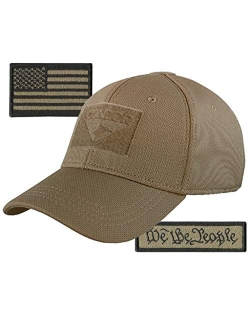 Condor Fitted Tactical Cap Bundle - We The People & USA Patches - Choose Size