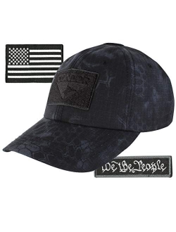 Condor Fitted Tactical Cap Bundle - We The People & USA Patches - Choose Size