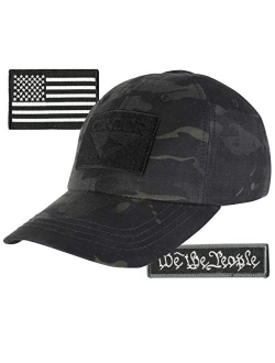 Condor Fitted Tactical Cap Bundle - We The People & USA Patches - Choose Size