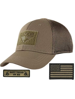 Condor Mesh Fitted Tactical Cap Bundle (USA/DTOM Patches)