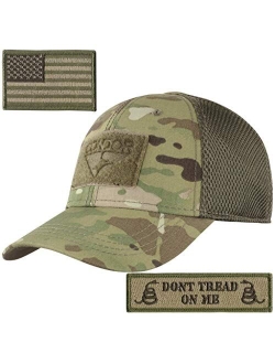 Condor Mesh Fitted Tactical Cap Bundle (USA/DTOM Patches)