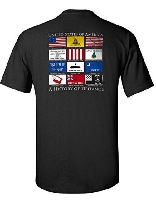 Gadsden and Culpeper Flags of Defiance T-Shirt Black