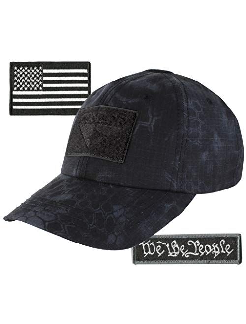 Gadsden And Culpeper We The People & USA Tactical Patch with Condor Operator Cap Bundle - Navy Blue