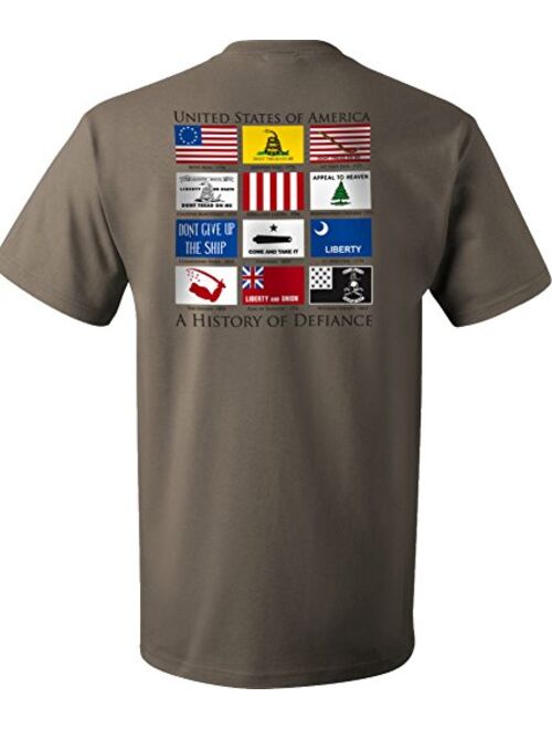 Gadsden And Culpeper Flags of Defiance T-Shirt Sage