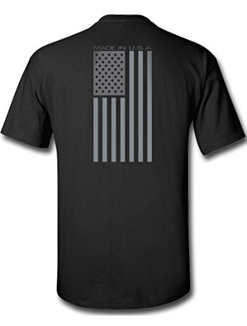 Gadsden And Culpeper Black Made USA Flag Subdued Banner Print T-Shirt