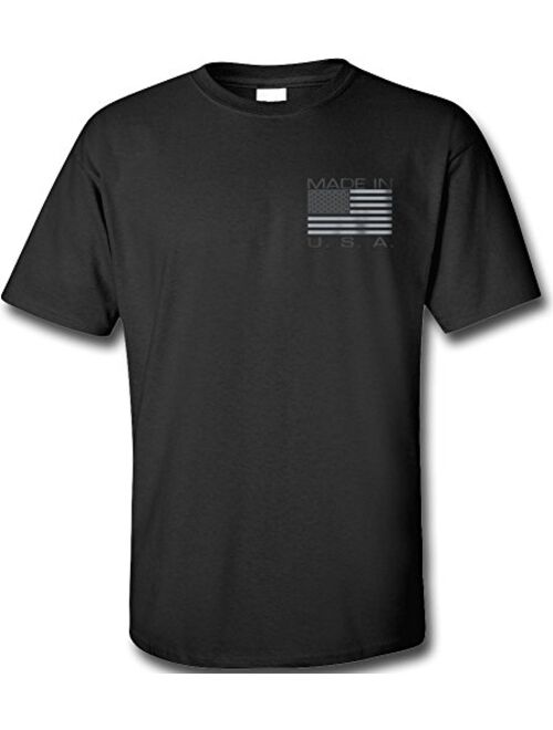 Gadsden And Culpeper Black Made USA Flag Subdued Banner Print T-Shirt