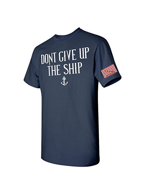 Gadsden and Culpeper Dont Give Up The Ship Blue T-Shirt w/Sleeve Print