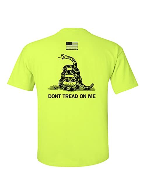 Gadsden And Culpeper The Classic - Gadsden Dont Tread On Me Shirt - Hi Viz Safety Green