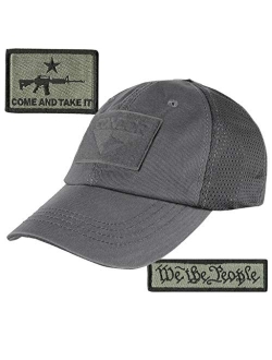 Condor Operator Cap Mesh-Back Bundle - AR-15 & We The People Patches - Olive Drab