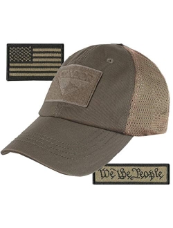 Condor Operator Cap Mesh-Back Bundle - AR-15 & We The People Patches - Olive Drab