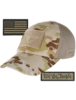 Condor Operator Cap Mesh-Back Bundle - AR-15 & We The People Patches - Olive Drab