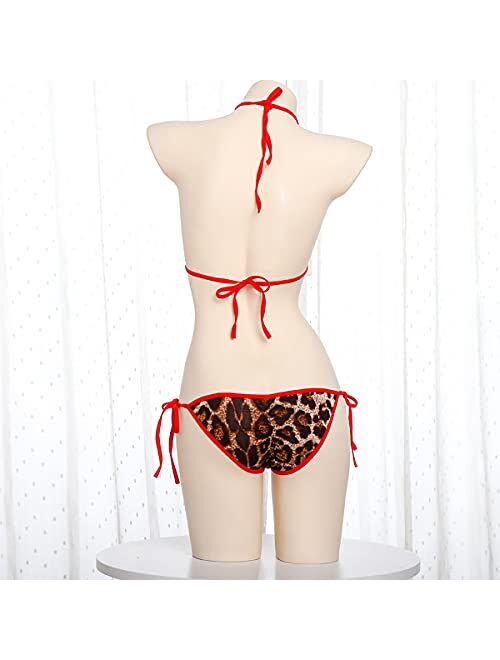 Oneheekini Cheeky Thong Bikini Mini String Swimsuits with Ties for Women