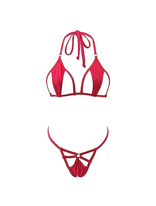 SHERRYLO Micro Bikini Sexy Mini Bikinis Slutty Exotic Bathing Suit for Women Women's Swimsuit