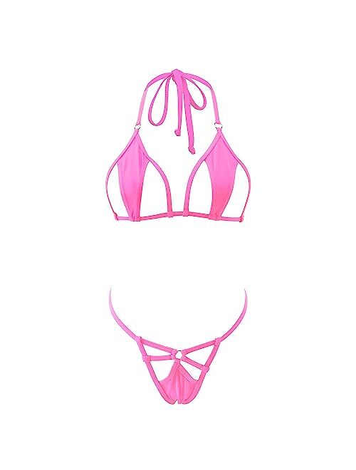 SHERRYLO Micro Bikini Sexy Mini Bikinis Slutty Exotic Bathing Suit for Women Women's Swimsuit