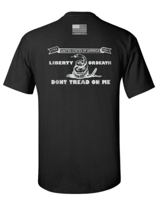 Gadsden And Culpeper Culpeper - Black - Liberty Or Death T-Shirt