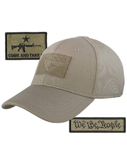 Condor Fitted Tactical Cap Bundle - AR-15 & USA Patches - Choose Size