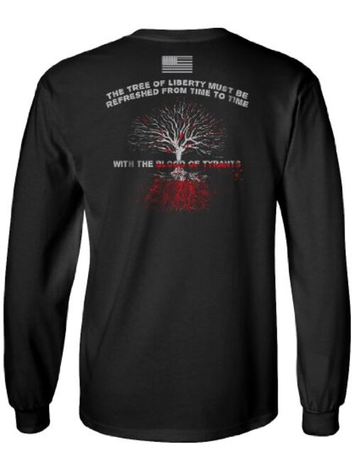 Gadsden and Culpeper Long Sleeve T-Shirt Black Sic Semper Tyrannis