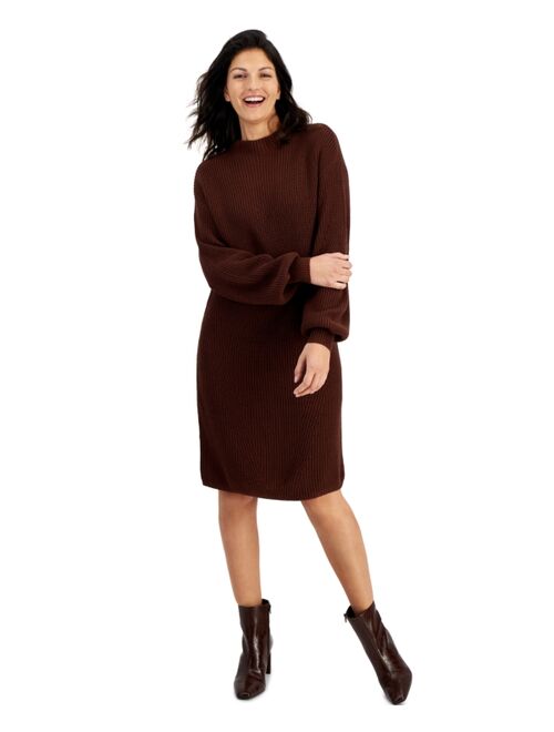 Style & Co Women's Mock-Turtleneck Sweater Dress, Created for Macy's