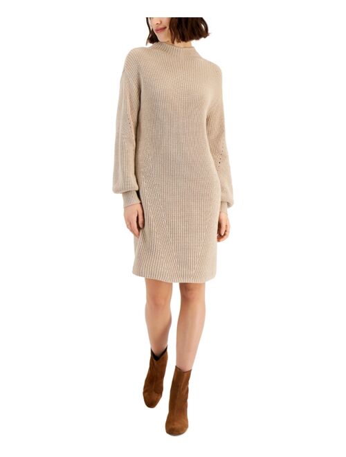 Style & Co Women's Mock-Turtleneck Sweater Dress, Created for Macy's