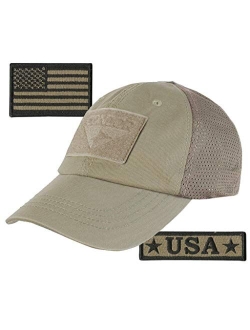 USA Bundle - USA Tactical Patches with Condor Operator Cap - Coyote Mesh