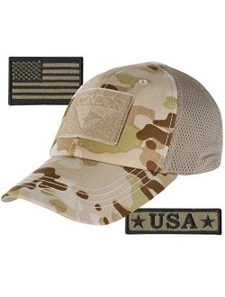 USA Bundle - USA Tactical Patches with Condor Operator Cap - Coyote Mesh