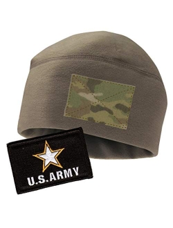 Dark Earth Fleece Watchcap & USAF Patch Bundle