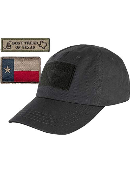 Gadsden and Culpeper Texas Flag Tactical Patch & Cap Bundle