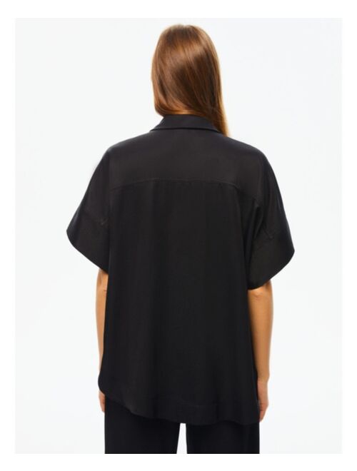 NOCTURNE Women's Flat Studded Oversized Shirt