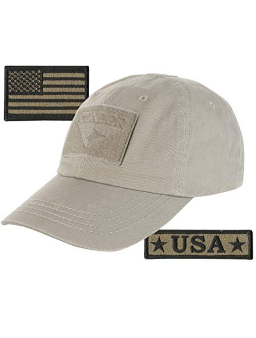 Gadsden And Culpeper USA Bundle - USA Tactical Patches with Condor Operator Cap - Tan