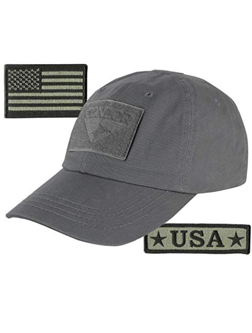 Gadsden And Culpeper USA Bundle - USA Tactical Patches with Condor Operator Cap - Tan