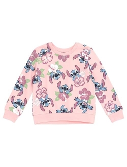 Lion King Toy Story Frozen Mickey Mouse Moana Ariel Girls French Terry Fashion Pullover Sweatshirt Infant to Big Kid