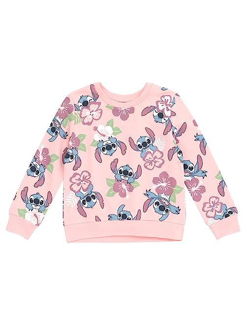 Disney Lion King Toy Story Frozen Mickey Mouse Moana Ariel Girls French Terry Fashion Pullover Sweatshirt Infant to Big Kid